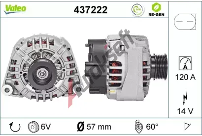 VALEO Alternátor VA 437222, 437222 VALEO Alternátor VA 437222, 437222