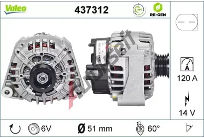 VALEO Alterntor VA 437312, 437312