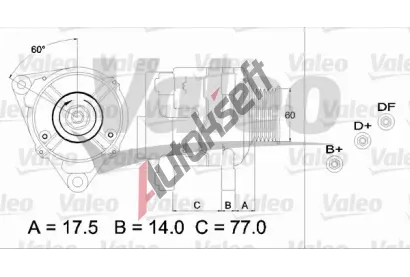 VALEO Alternátor VA 437388, 437388 VALEO Alternátor VA 437388, 437388