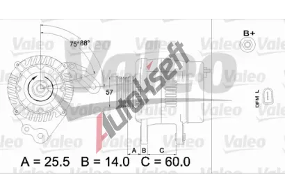 VALEO Alternátor VA 437402, 437402 VALEO Alternátor VA 437402, 437402