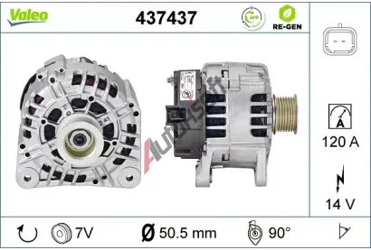 VALEO Alternátor VA 437437, 437437 VALEO Alternátor VA 437437, 437437