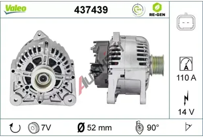 VALEO Alternátor VA 437439, 437439 VALEO Alternátor VA 437439, 437439