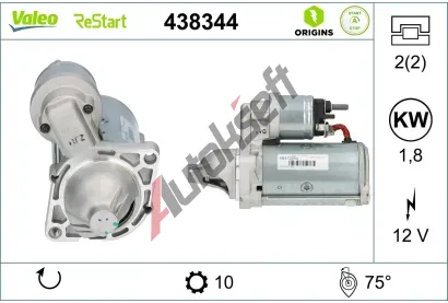 VALEO Startér VALEO ORIGINS STOP&START - NEW O.E. TECHNOLOGY VA 438344, 438344 VALEO Startér VALEO ORIGINS STOP&START - NEW O.E. TECHNOLOGY VA 438344, 438344