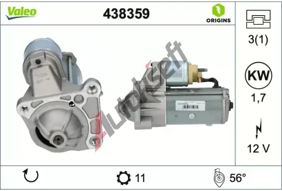 VALEO Startér VALEO ORIGINS NEW OE TECHNOLOGY VA 438359, 438359 VALEO Startér VALEO ORIGINS NEW OE TECHNOLOGY VA 438359, 438359