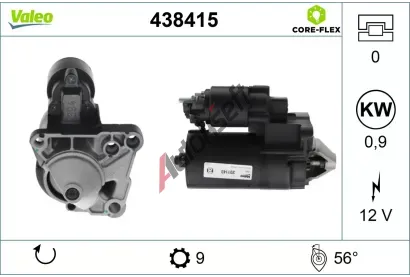 VALEO Startér VALEO CORE-FLEX VA 438415, 438415 VALEO Startér VALEO CORE-FLEX VA 438415, 438415