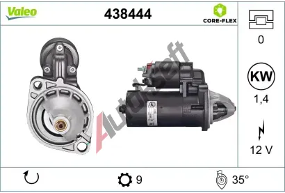 VALEO Startér VALEO CORE-FLEX VA 438444, 438444 VALEO Startér VALEO CORE-FLEX VA 438444, 438444