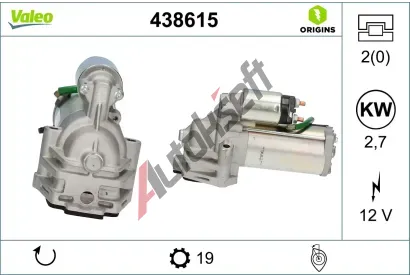 VALEO Startr VALEO ORIGINS NEW OE TECHNOLOGY VA 438615, 438615