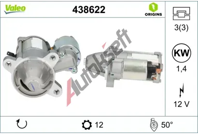 VALEO Startr VALEO ORIGINS NEW OE TECHNOLOGY VA 438622, 438622