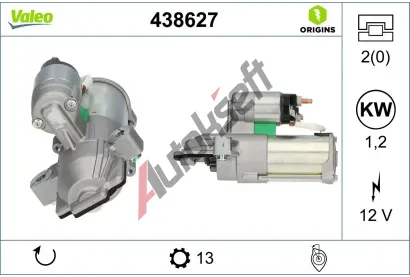 VALEO Start�r VALEO ORIGINS NEW OE TECHNOLOGY VA 438627, 438627