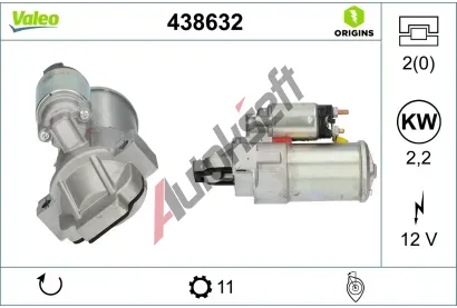VALEO Startér VALEO ORIGINS NEW OE TECHNOLOGY VA 438632, 438632 VALEO Startér VALEO ORIGINS NEW OE TECHNOLOGY VA 438632, 438632