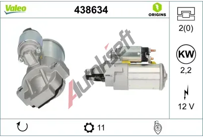 VALEO Start�r VALEO ORIGINS NEW OE TECHNOLOGY VA 438634, 438634