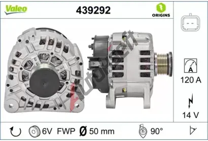 VALEO Alternátor VA 439292, 439292 VALEO Alternátor VA 439292, 439292