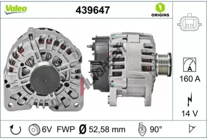 VALEO Alternátor VA 439647, 439647 VALEO Alternátor VA 439647, 439647