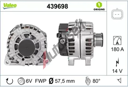 VALEO Alternátor VA 439698, 439698 VALEO Alternátor VA 439698, 439698