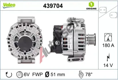 VALEO Alternátor VA 439704, 439704 VALEO Alternátor VA 439704, 439704