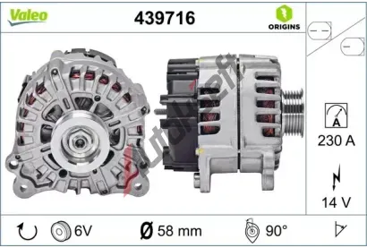 VALEO Alterntor VA 439716, 439716