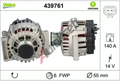 VALEO Alternátor VA 439761, 439761 VALEO Alternátor VA 439761, 439761