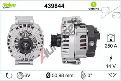 VALEO Alternátor VALEO ORIGINS NEW OE TECHNOLOGY VA 439844, 439844 VALEO Alternátor VALEO ORIGINS NEW OE TECHNOLOGY VA 439844, 439844