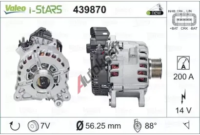 VALEO Generátor startéru VA 439870, 439870 VALEO Generátor startéru VA 439870, 439870