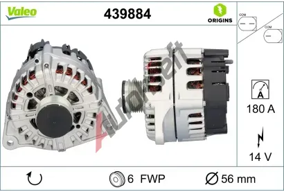 VALEO Alterntor VALEO ORIGINS NEW VA 439884, 439884