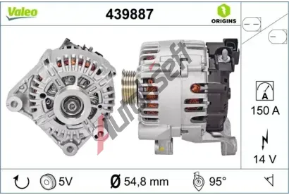 VALEO Alternátor VALEO ORIGINS NEW OE TECHNOLOGY VA 439887, 439887 VALEO Alternátor VALEO ORIGINS NEW OE TECHNOLOGY VA 439887, 439887