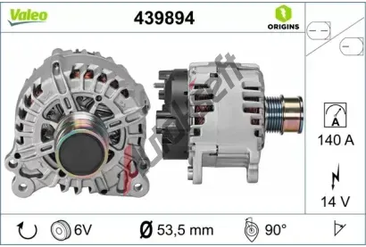 VALEO Alterntor VALEO ORIGINS NEW OE TECHNOLOGY VA 439894, 439894