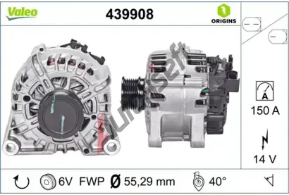 VALEO Alterntor VALEO ORIGINS NEW VA 439908, 439908