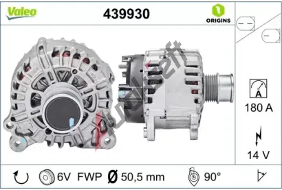 VALEO Alterntor VALEO ORIGINS NEW OE TECHNOLOGY VA 439930, 439930