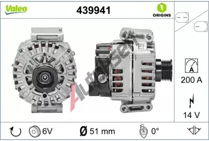 VALEO Alterntor VALEO ORIGINS NEW VA 439941, 439941
