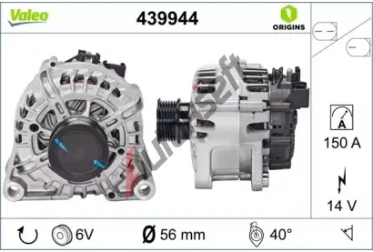 VALEO Alterntor VALEO ORIGINS NEW VA 439944, 439944