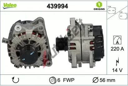 VALEO Alterntor VALEO ORIGINS NEW OE TECHNOLOGY VA 439994, 439994