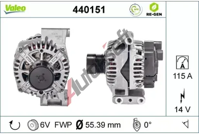 VALEO Alternátor VA 440151, 440151 VALEO Alternátor VA 440151, 440151