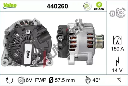VALEO Alterntor VA 440260, 440260