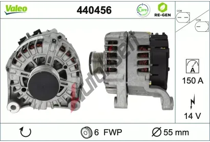 VALEO Alternátor VA 440456, 440456 VALEO Alternátor VA 440456, 440456
