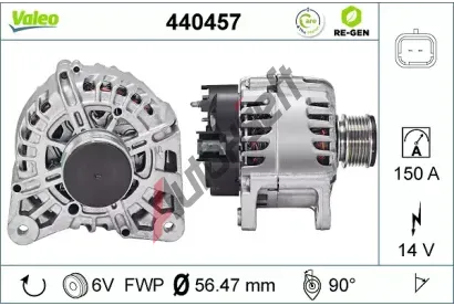 VALEO Alternátor VA 440457, 440457 VALEO Alternátor VA 440457, 440457