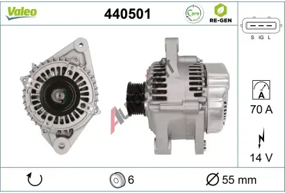 VALEO Alternátor VALEO RE-GEN REMANUFACTURED VA 440501, 440501 VALEO Alternátor VALEO RE-GEN REMANUFACTURED VA 440501, 440501