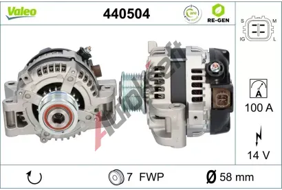 VALEO Altern�tor VALEO RE-GEN REMANUFACTURED VA 440504, 440504