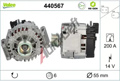 VALEO Altern�tor VALEO RE-GEN REMANUFACTURED VA 440567, 440567