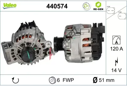 VALEO Alternátor VALEO RE-GEN REMANUFACTURED VA 440574, 440574 VALEO Alternátor VALEO RE-GEN REMANUFACTURED VA 440574, 440574