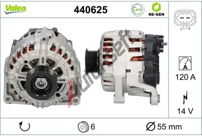 VALEO Altern�tor VALEO RE-GEN REMANUFACTURED VA 440625, 440625