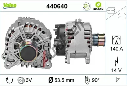 VALEO Alterntor VALEO RE-GEN REMANUFACTURED VA 440640, 440640