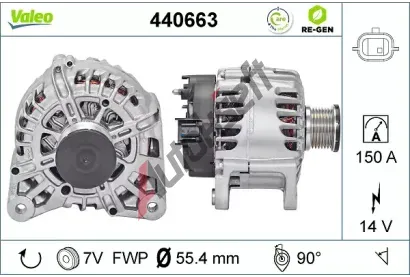 VALEO Altern�tor VALEO RE-GEN REMANUFACTURED VA 440663, 440663