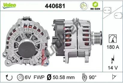 VALEO Alterntor VALEO RE-GEN REMANUFACTURED VA 440681, 440681