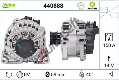 VALEO Alterntor VALEO RE-GEN REMANUFACTURED VA 440688, 440688