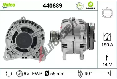 VALEO Alterntor VALEO RE-GEN REMANUFACTURED VA 440689, 440689