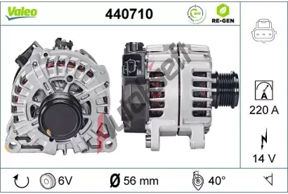 VALEO Alterntor VALEO RE-GEN REMANUFACTURED VA 440710, 440710