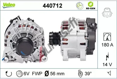 VALEO Alterntor VALEO RE-GEN REMANUFACTURED VA 440712, 440712