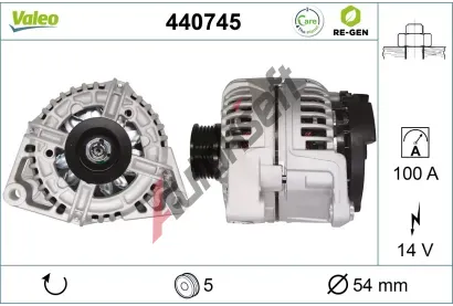 VALEO Altern�tor VALEO RE-GEN REMANUFACTURED VA 440745, 440745