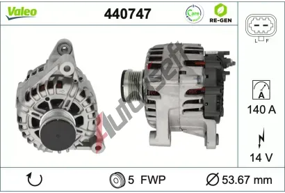 VALEO Altern�tor VALEO RE-GEN REMANUFACTURED VA 440747, 440747