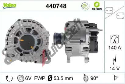 VALEO Alterntor VALEO RE-GEN REMANUFACTURED VA 440748, 440748